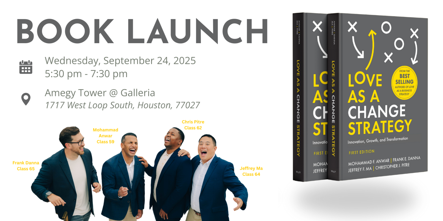 Book Launch Love As A Change Strategy banner.
